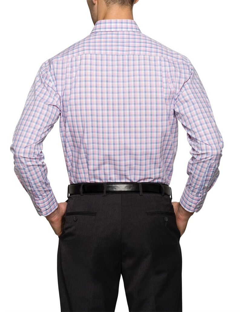 MENS 2 COLOUR CHECK CLASSIC FIT SHIRTS - Image 2