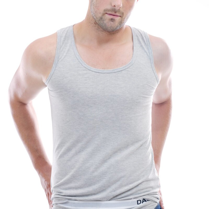 2 PACK Men's POLY DEEP CUT Top tank Singlet