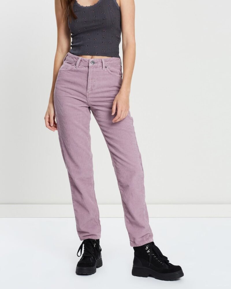 Women's  Corduroy Mom Jeans - Image 3