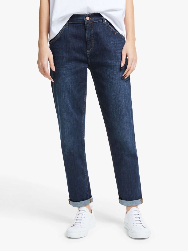 Women's Boyfriend Jeans, Azurite Blue - Image 3