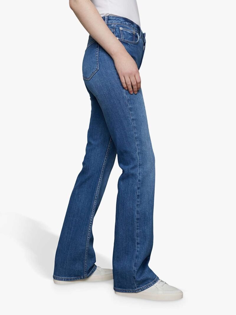 Women's High Rise Flared Jeans, Vintage Blue - Image 3