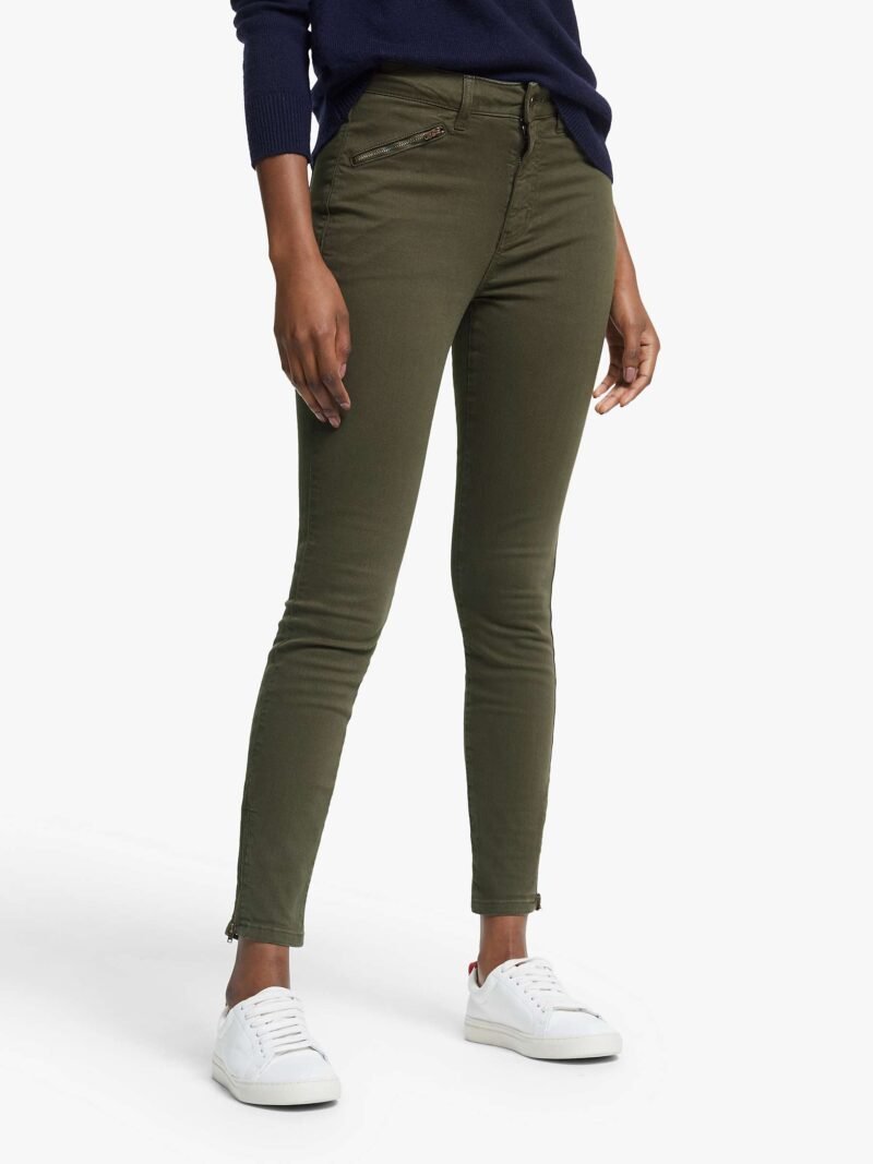 Women's Super Skinny Biker Jeans, Classic Khaki - Image 3