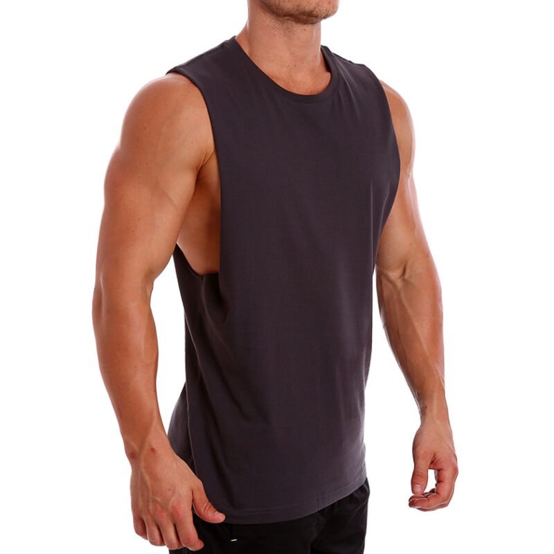 Men's Deep Cut RAW MUSCLE tank Singlet - Image 3