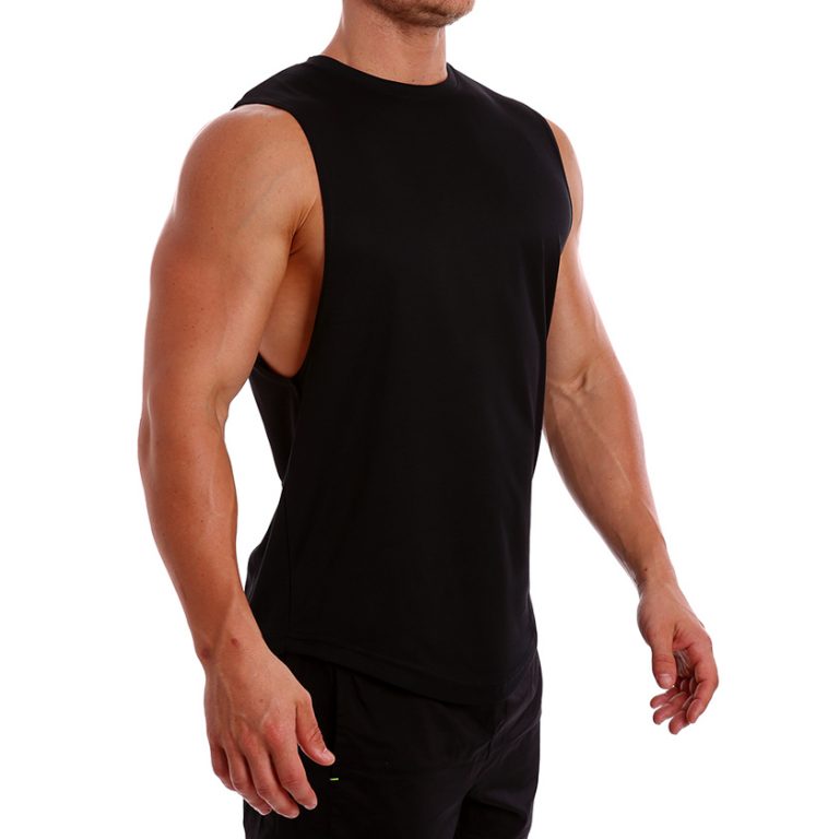 Men's New Polyester DEEP CUT Weight Training Singlet | AA Sourcing LTD