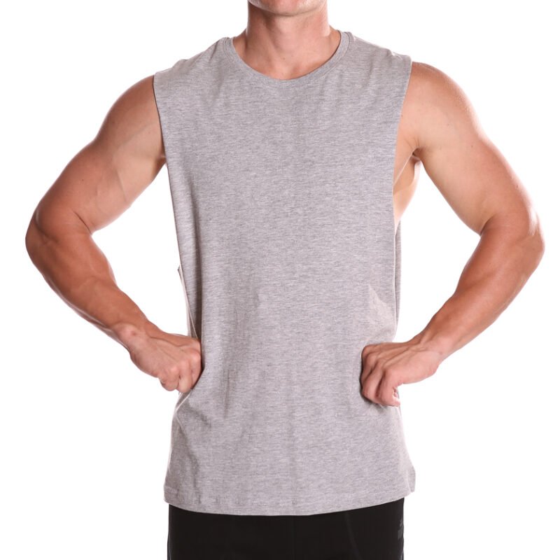 Men's Deep Cut RAW MUSCLE tank Singlet - Image 4