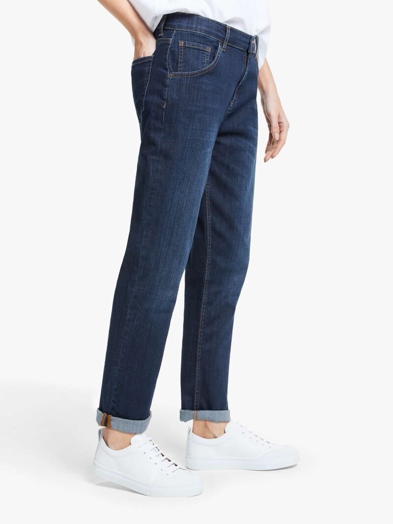 Women's Boyfriend Jeans, Azurite Blue - Image 4