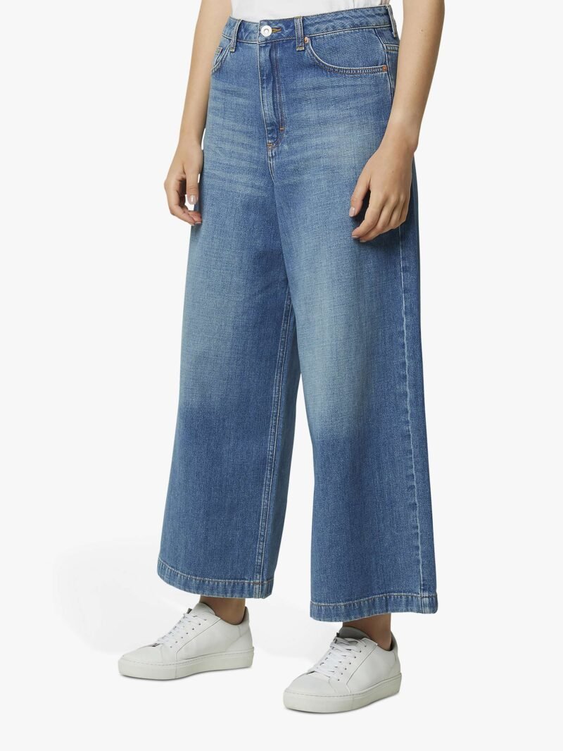 Women's Denim Culotte Jeans, Mid Vintage - Image 4