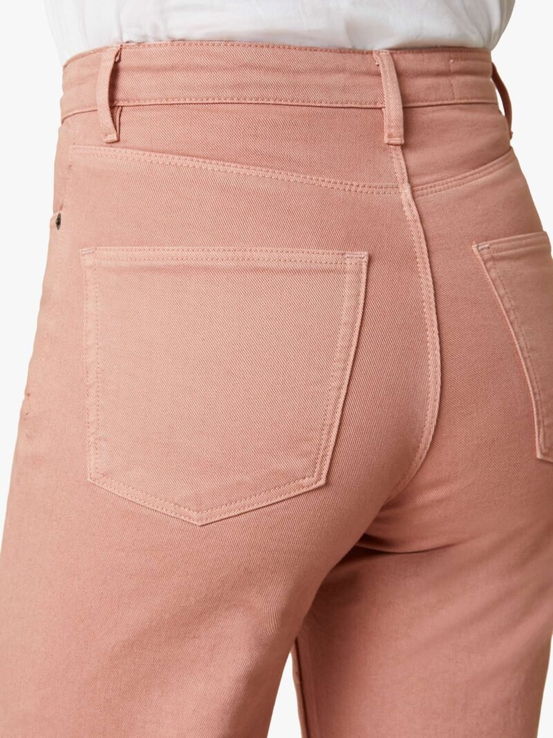 Women's Wide Leg High Crop Jeans, Peach Blush - Image 5