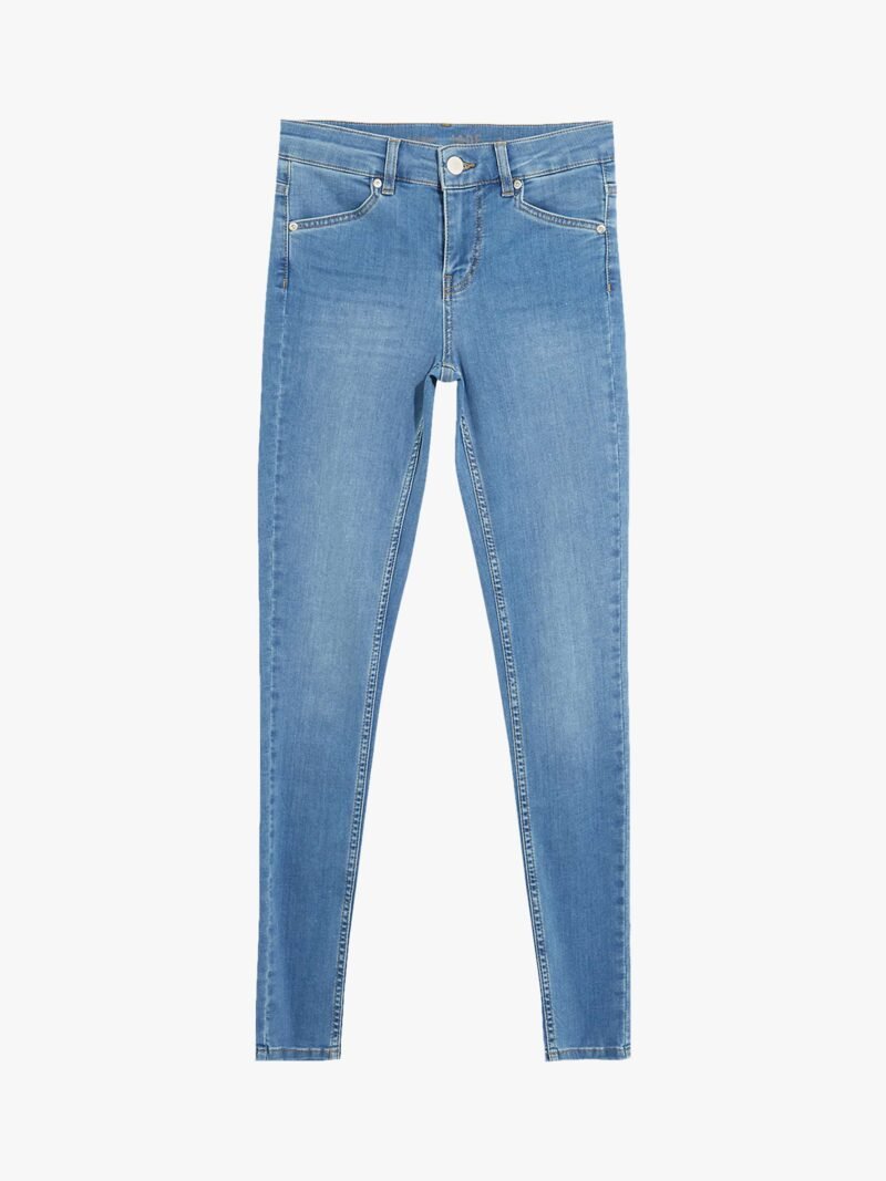 Women's Mid Rise Skinny Jeans, Light Blue