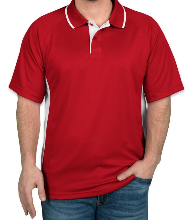 Men's Tipped Pique Performance Polo Shirts