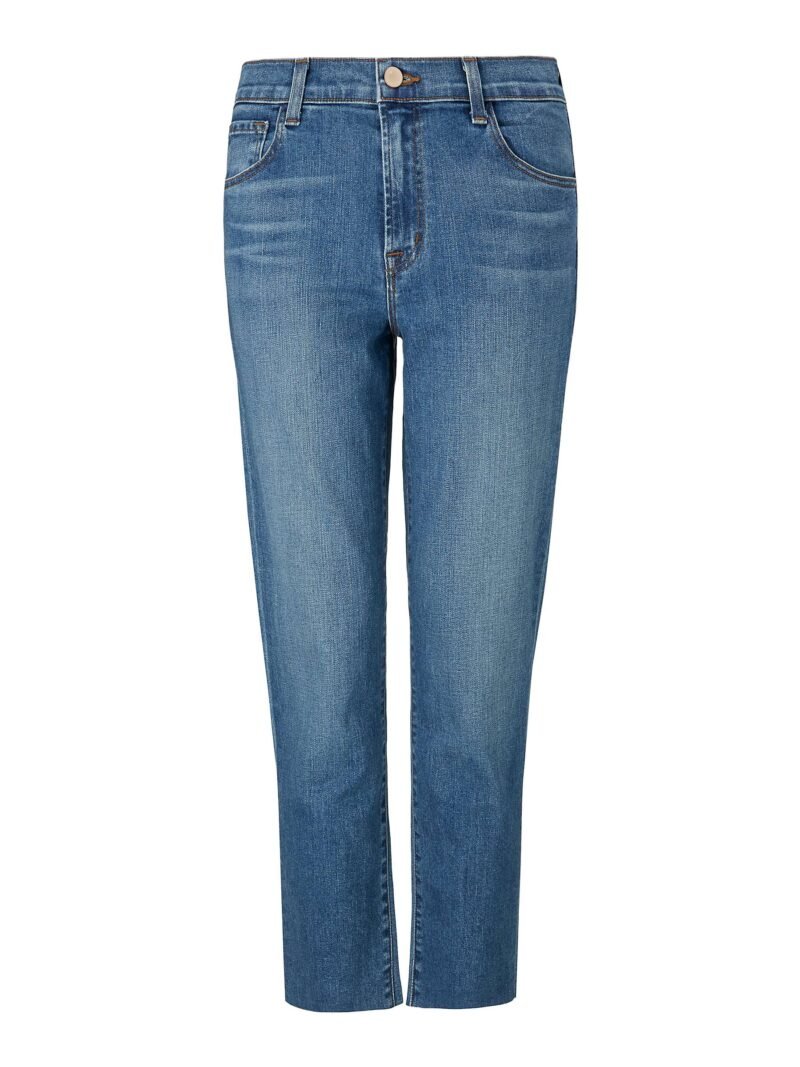 Women's High Rise Straight Cropped Jeans - Image 6