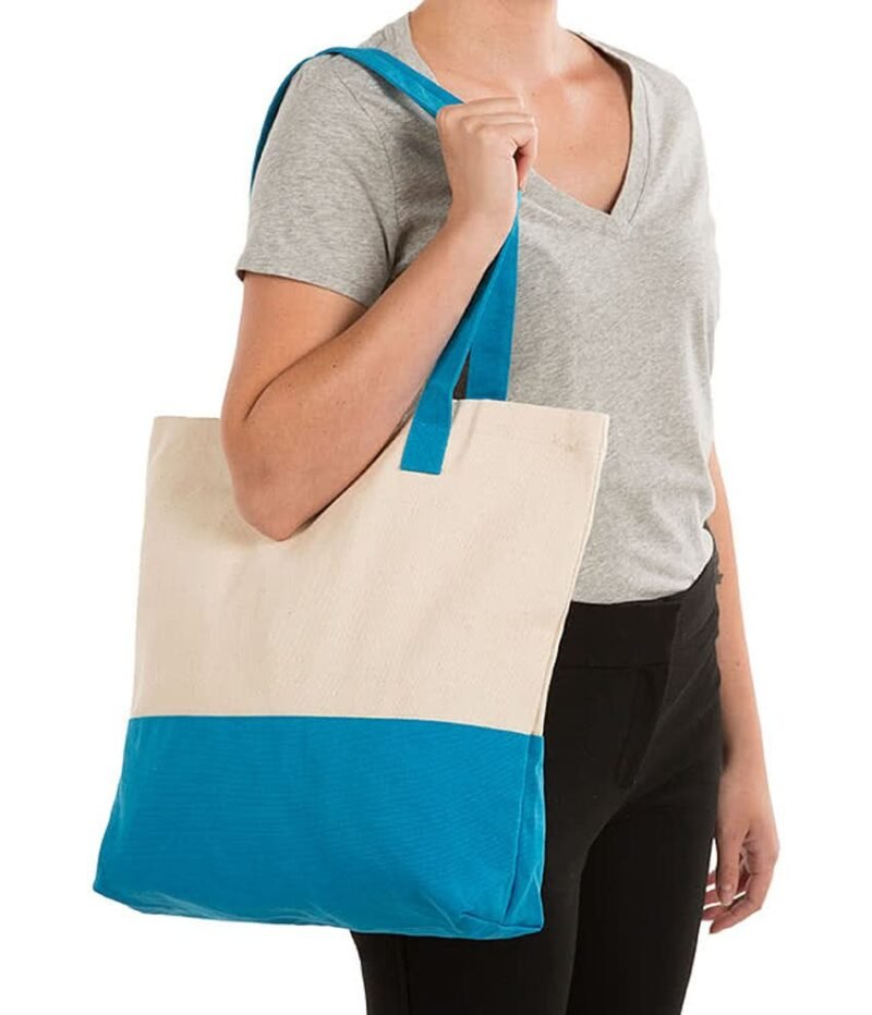 Medium Colorblock Cotton Tote