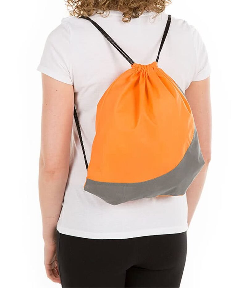 Promotional Non‑Woven Colorblock Drawstring Bag - Image 2