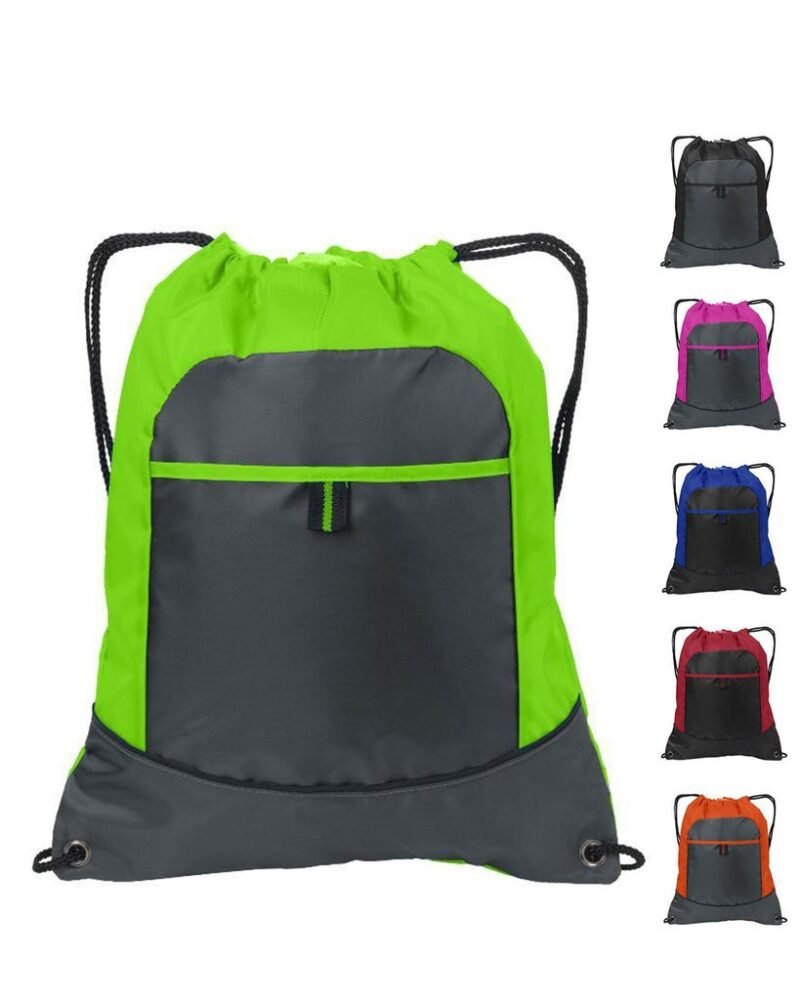 Affordable Drawstring Bags Two Tone Pocket