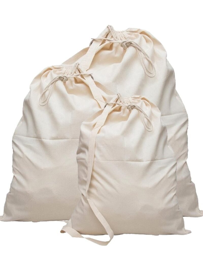 Premium Cotton Laundry Bags With Shoulder Strap