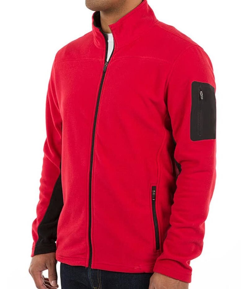 Men's Colorblock Full Zip Microfleece Jacket