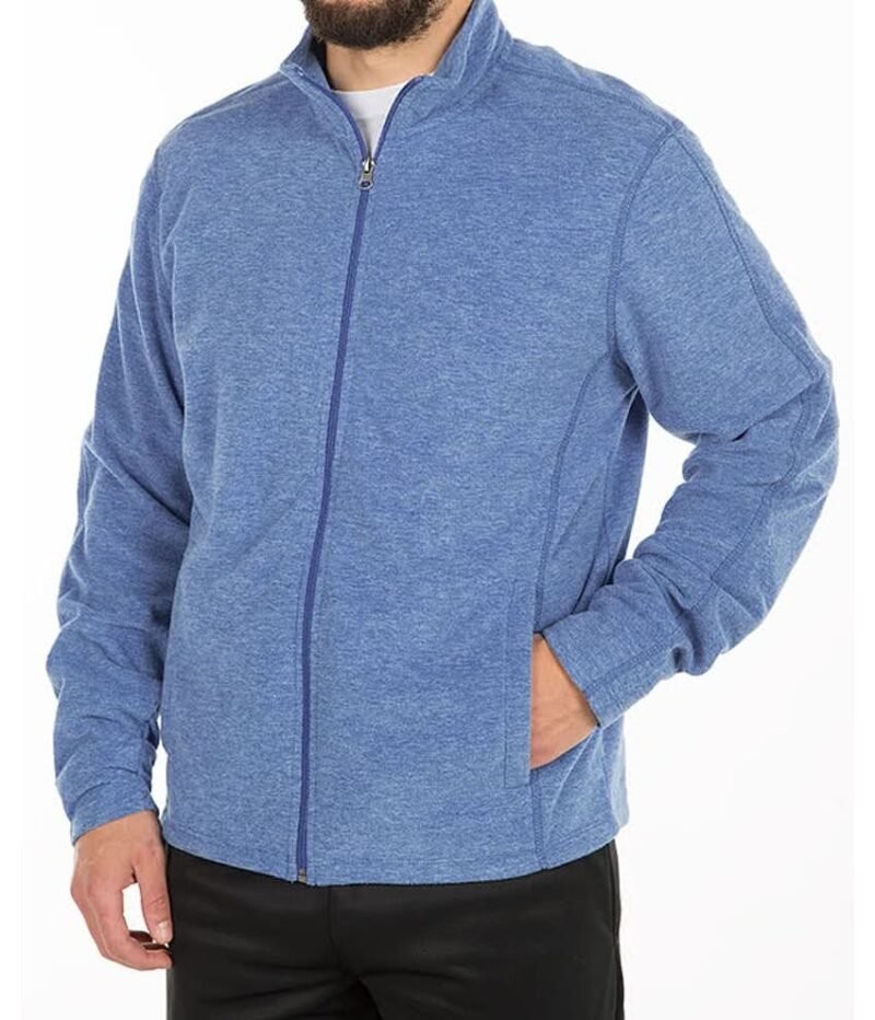 Men's Heather Microfleece Full Zip Jacket