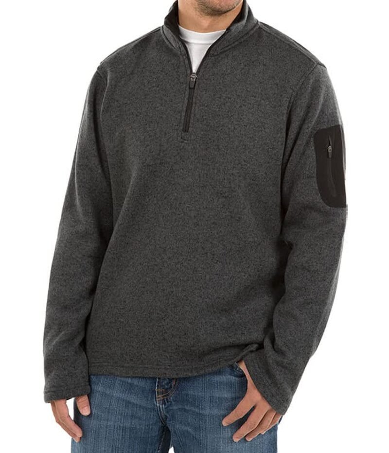 Men's Quarter Zip Sweater Fleece Pullover