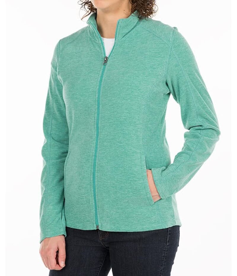 Women's Heather Microfleece Full Zip Jacket