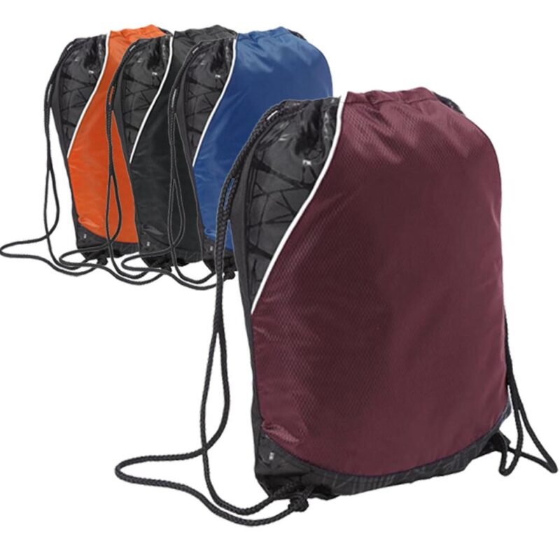 Tri-Color Drawstring Bag