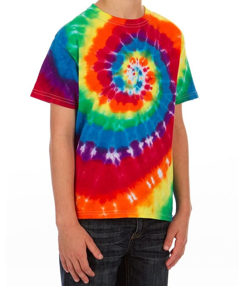 Boys 100% Cotton Rainbow Tie‑Dye T‑shirt