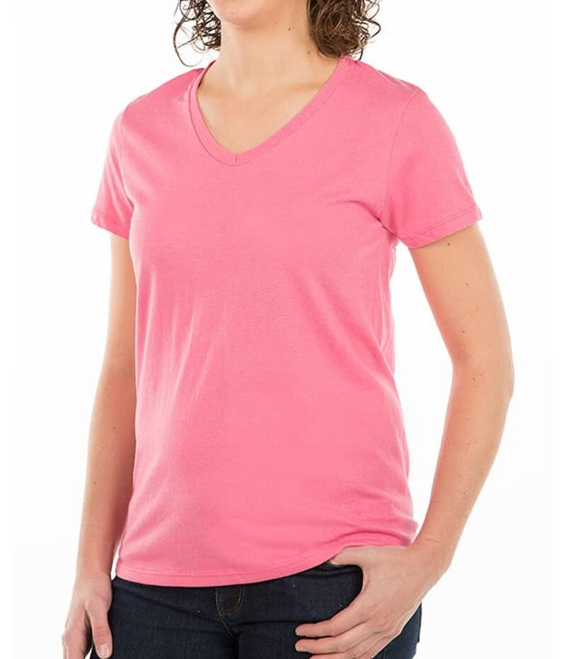 Women's 100% Cotton V‑Neck T‑shirt