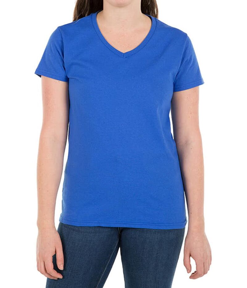 Women's 100% Cotton V‑Neck T‑shirt1