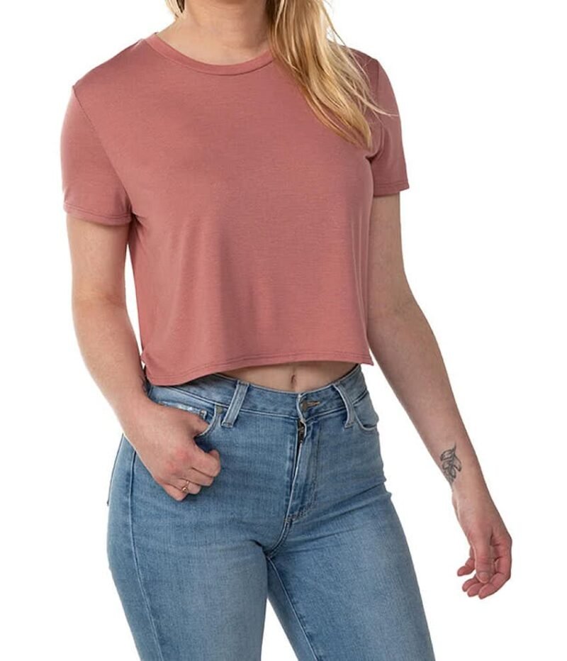 Women's Cotton Flowy Crop T‑shirt