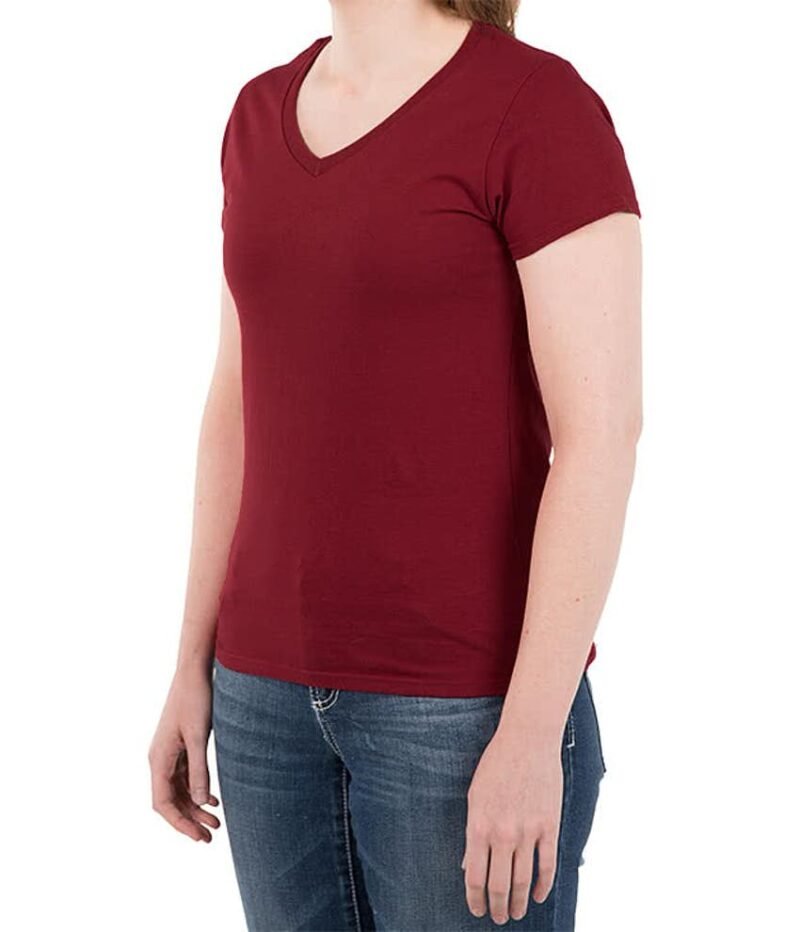 Women's Jersey Cotton V‑Neck T‑shirt