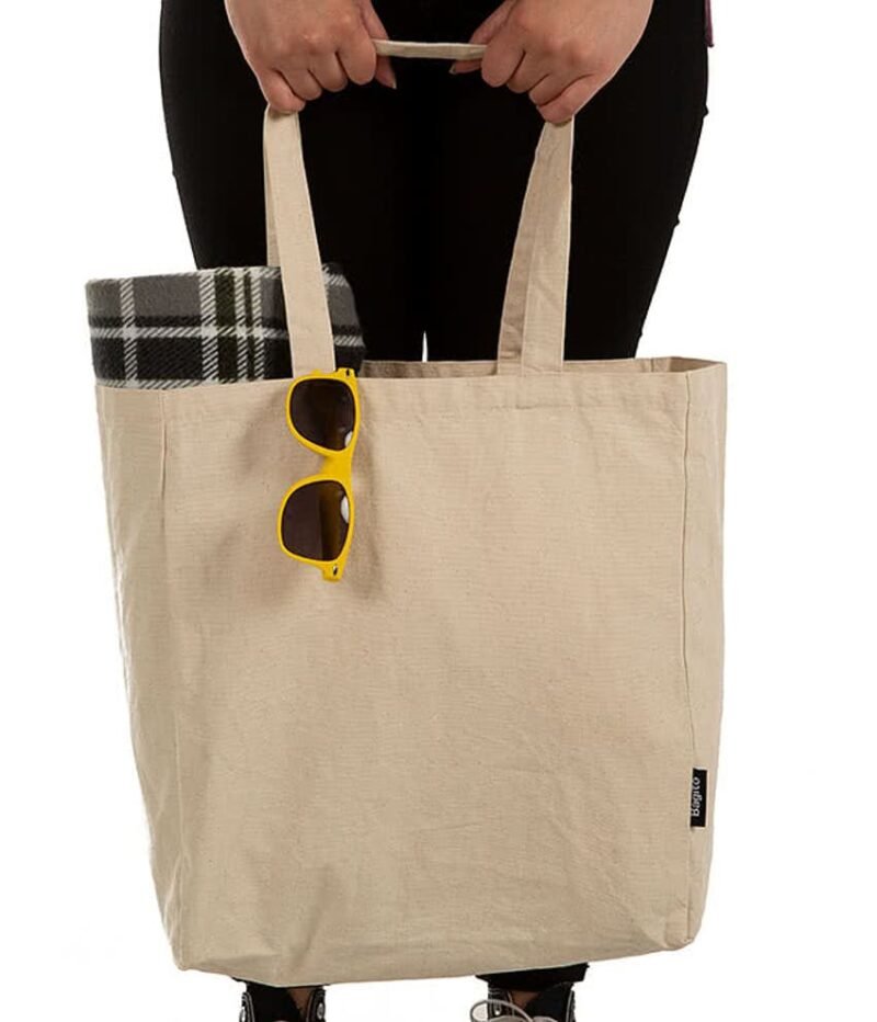 100% Organic Cotton Gusseted Tote