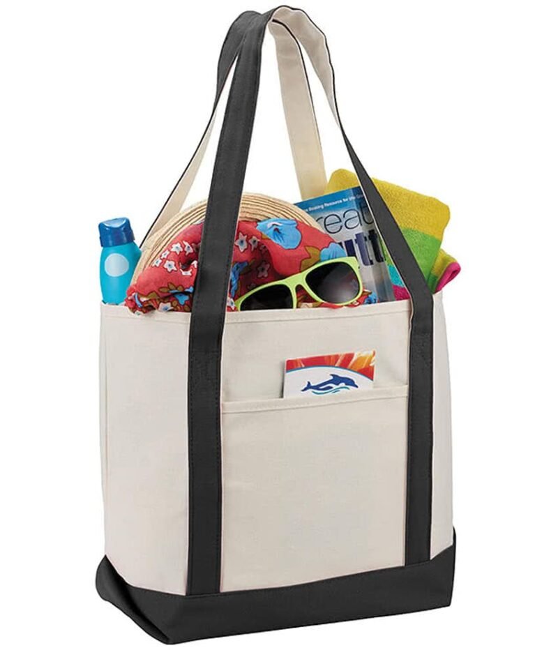 Medium 100% Cotton Boat Tote - Image 2