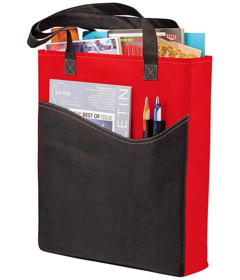 Promotional Non‑Woven Pocket Convention Tote - Image 2