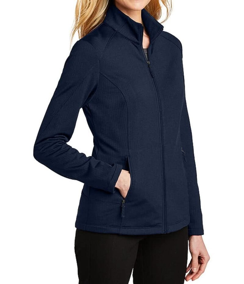 Women's Full Zip Grid Tech Fleece Jacket - Image 2