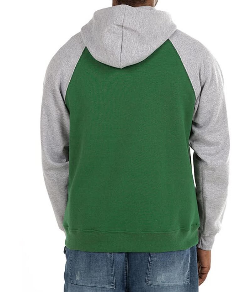 Men's Raglan 50% Cotton 50% Polyester Pullover Hoodie - Image 2