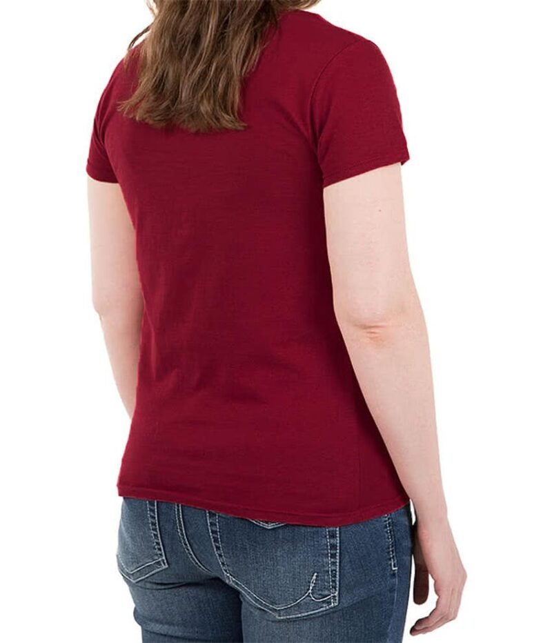 Women's Jersey Cotton V‑Neck T‑shirt - Image 2