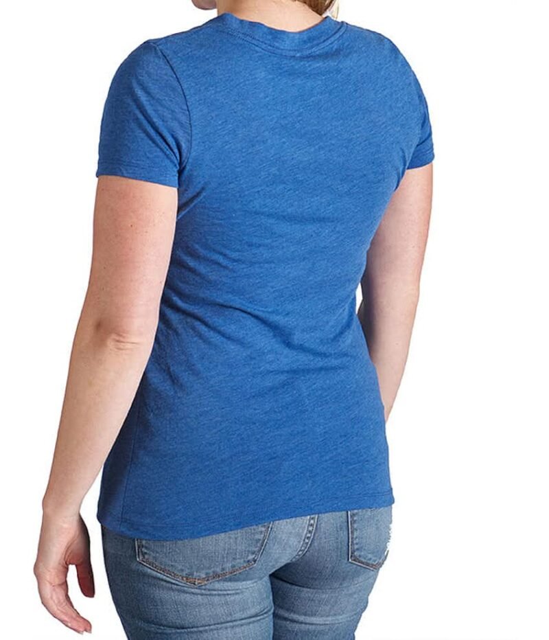 Women's Slim Fit Tri‑Blend Deep V‑Neck T‑shirt - Image 2