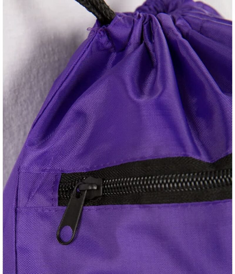 Zipper Color Drawstring Bag - Image 4