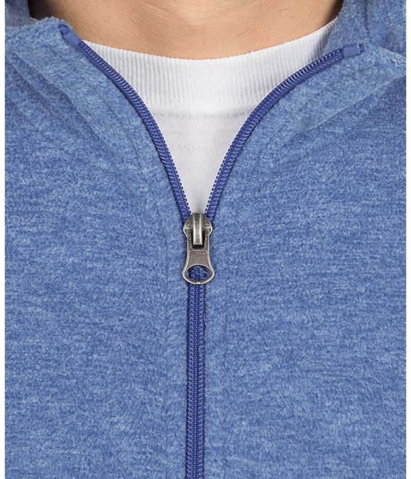 Men's Heather Microfleece Full Zip Jacket - Image 3