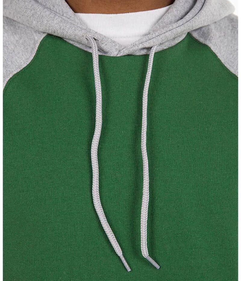 Men's Raglan 50% Cotton 50% Polyester Pullover Hoodie - Image 3