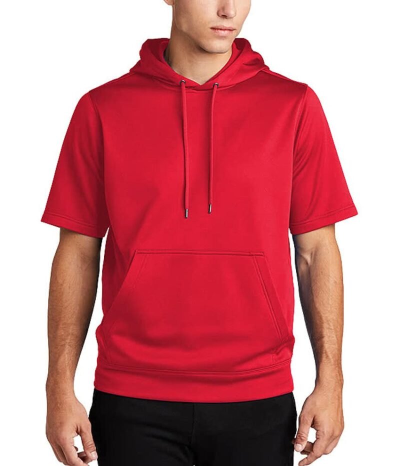 Men's Sport‑Wick Short Sleeve Pullover Hoodie - Image 3