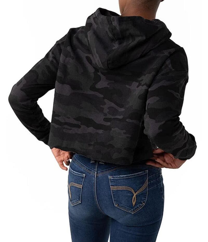 Women's Camo Cropped Hoodie - Image 2