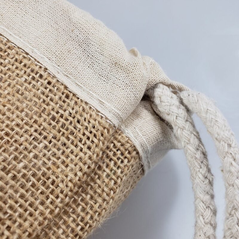 Jute Drawstring Bags Natural Burlap Backpacks - Image 3