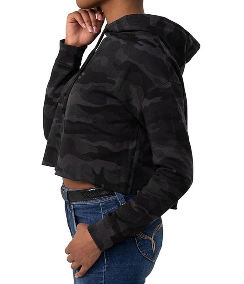 Women's Camo Cropped Hoodie - Image 3