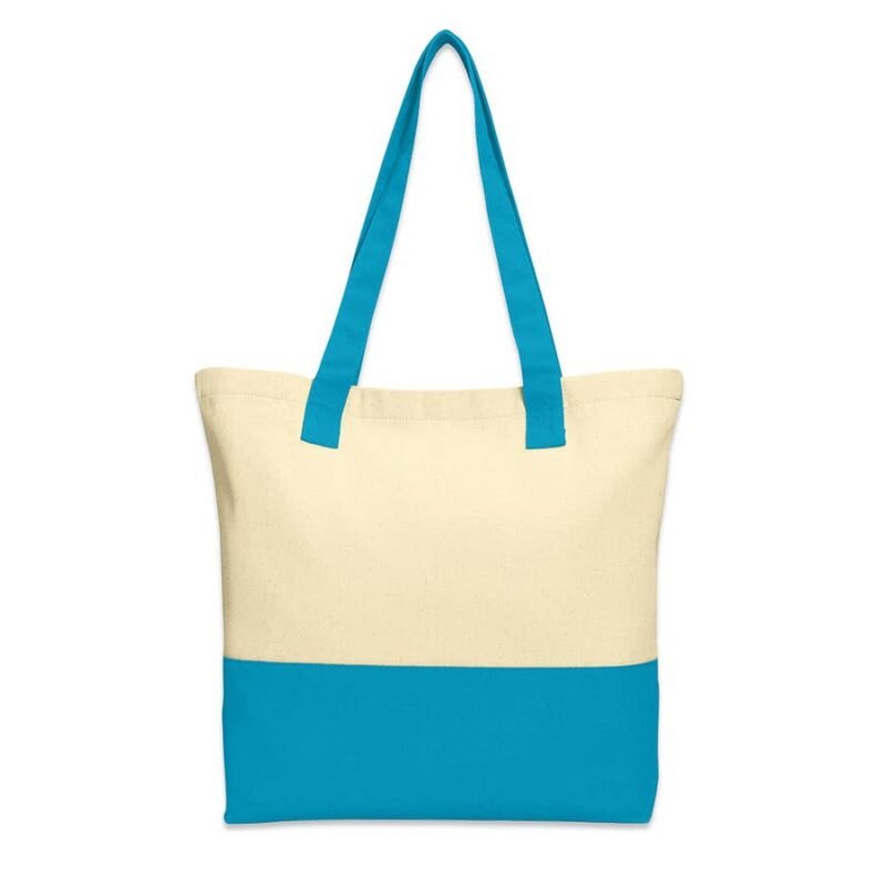 Medium Colorblock Cotton Tote - Image 4