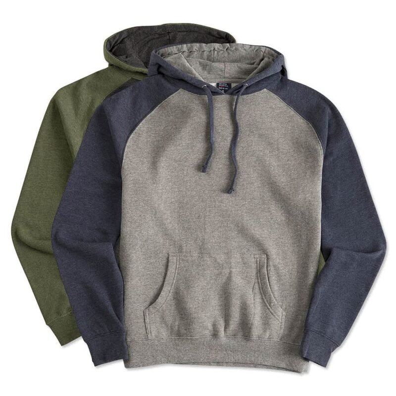 Men's Trading Heather Raglan Pullover Hoodie - Image 6