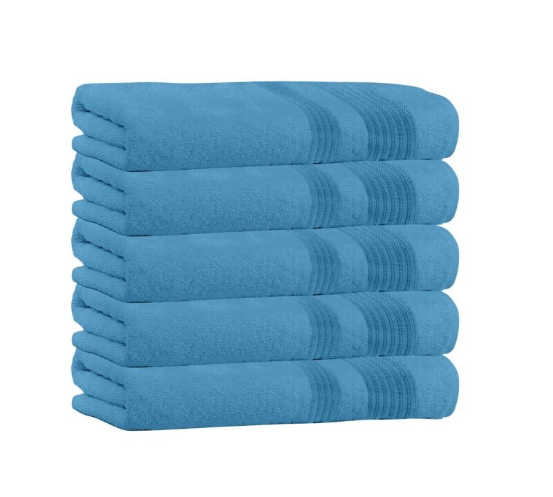 5 Piece 100% Cotton Bath Towel Set - Image 2