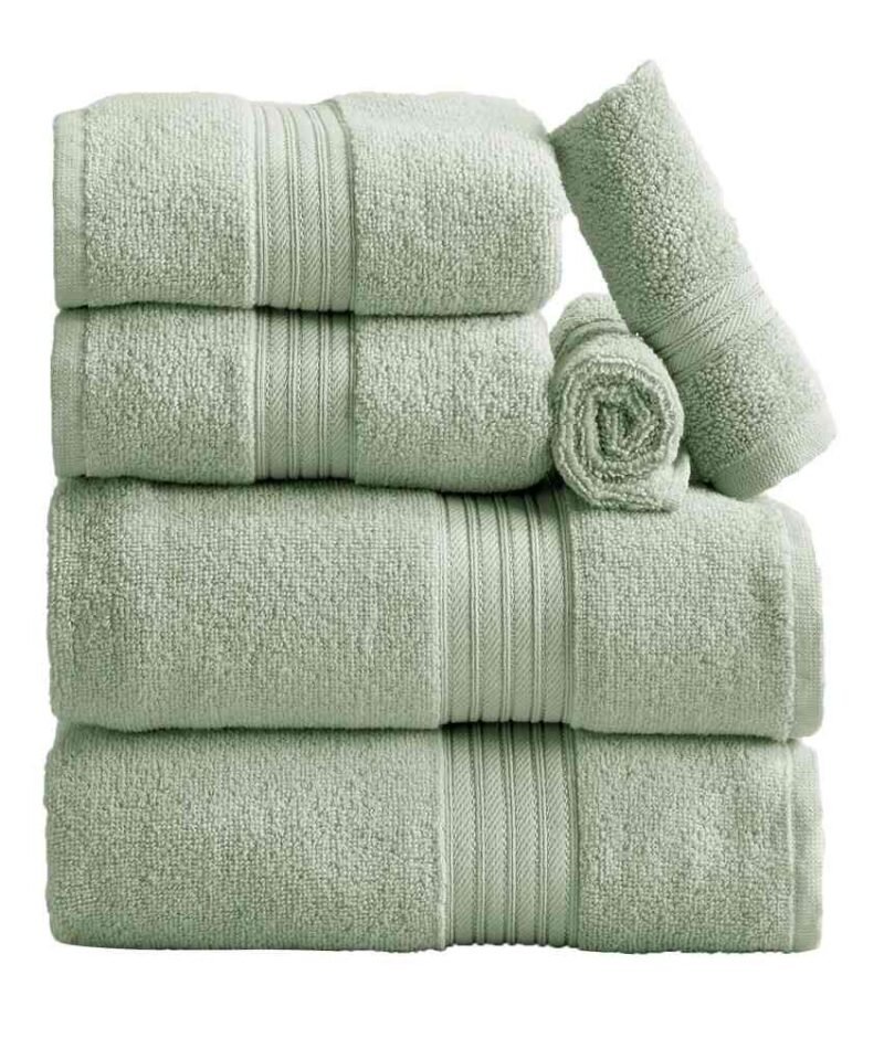 6 Piece 100% Cotton Towel Set