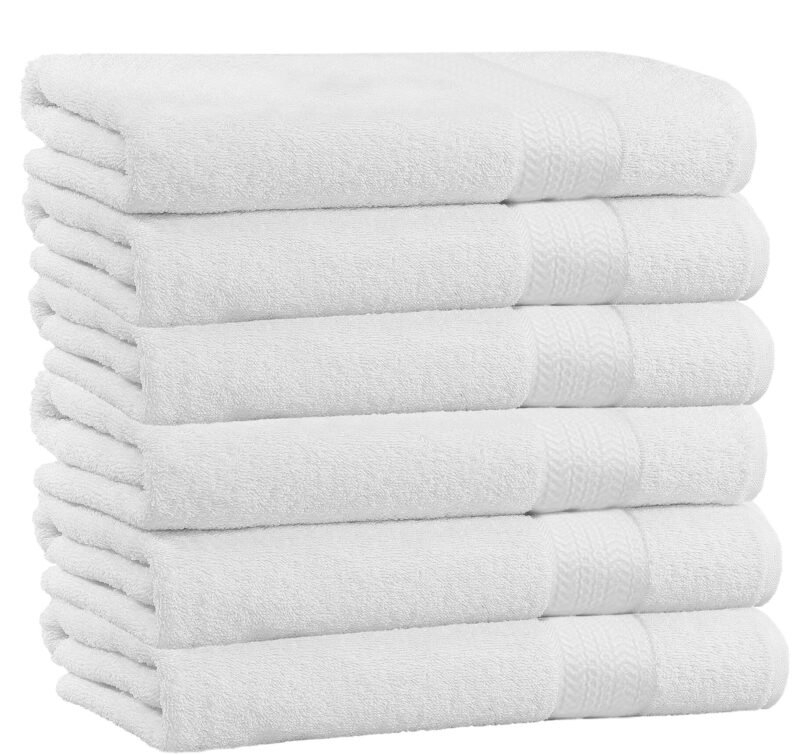 6 Piece 100% Cotton Bath Towel Set - Image 2