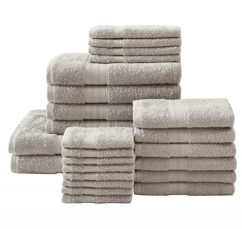 24 Piece 100% Cotton Bath Towel Set - Image 2