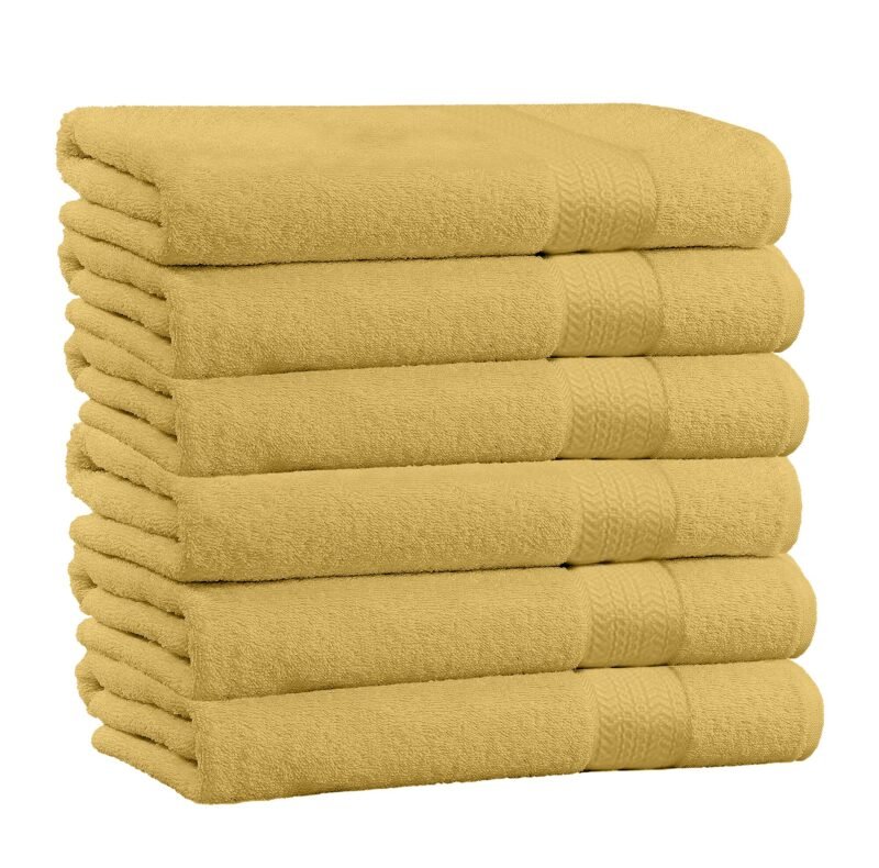 6 Piece 100% Cotton Bath Towel Set - Image 3